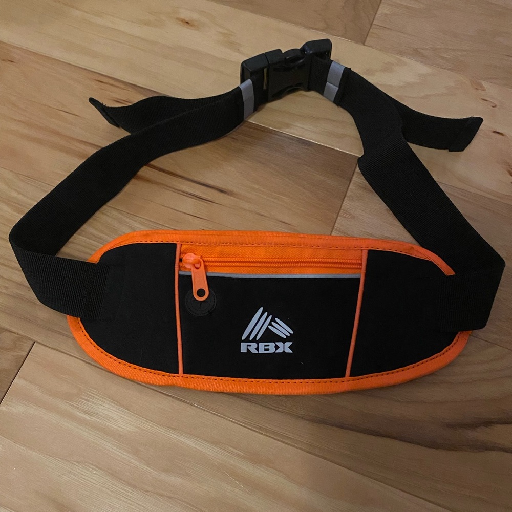 RBX Neon Orange & Black Fanny Pack with Adjustable Waist Belt